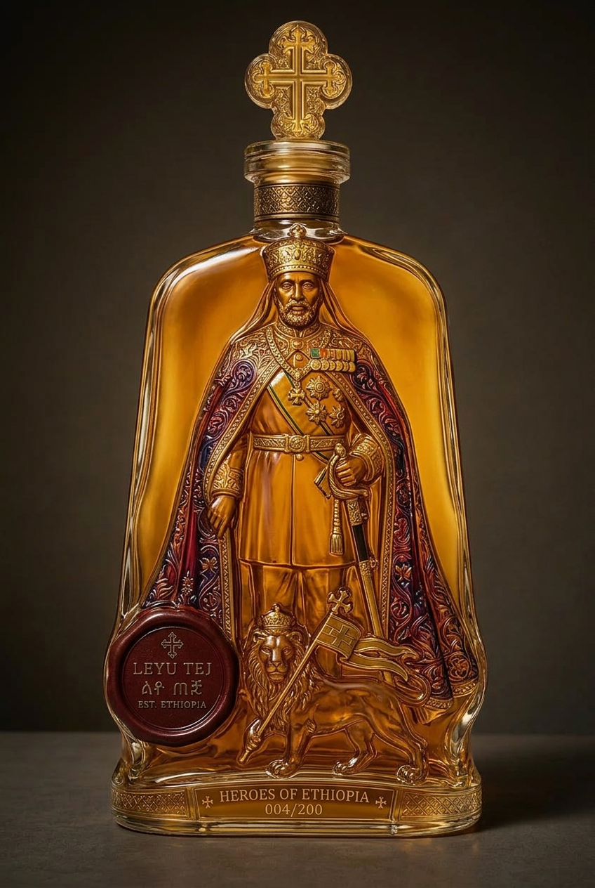 Emperor Haile Selassie I — Leyu Tej hand-sculpted decanter