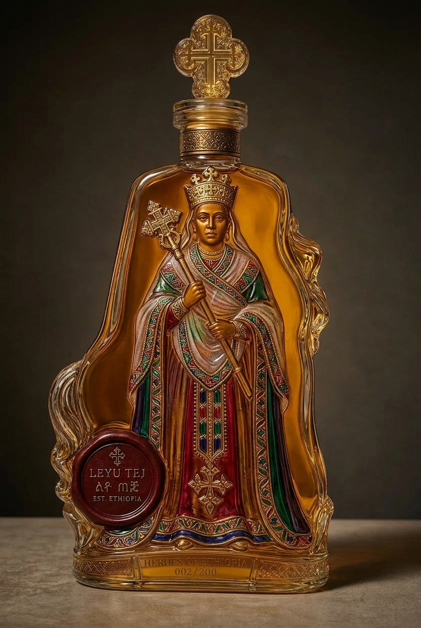 Empress Taytu Betul — Leyu Tej hand-sculpted decanter