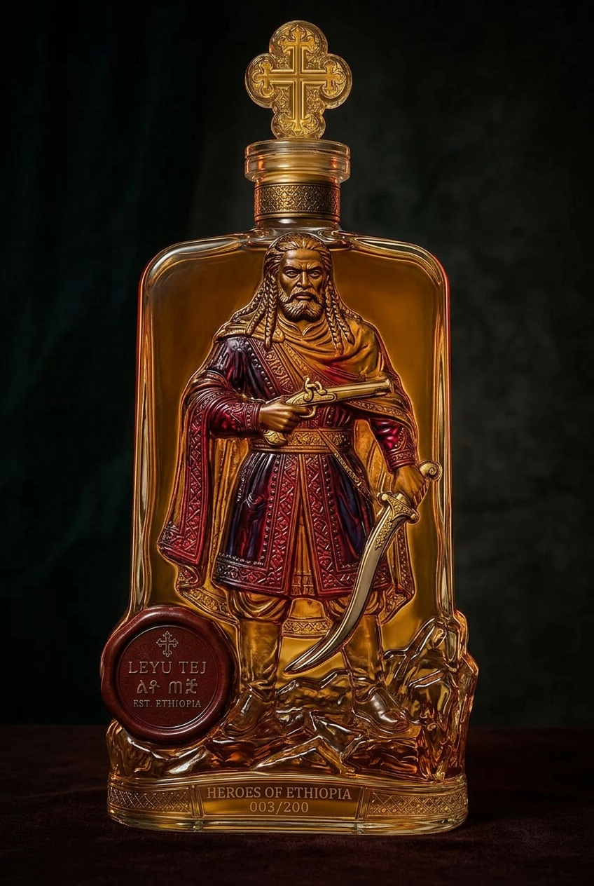 Emperor Tewodros II — Leyu Tej hand-sculpted decanter