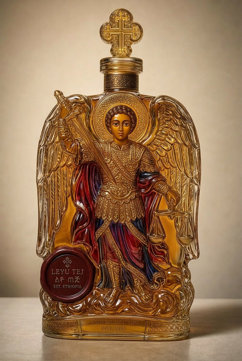 St. Michael the Archangel — Leyu Tej hand-sculpted decanter
