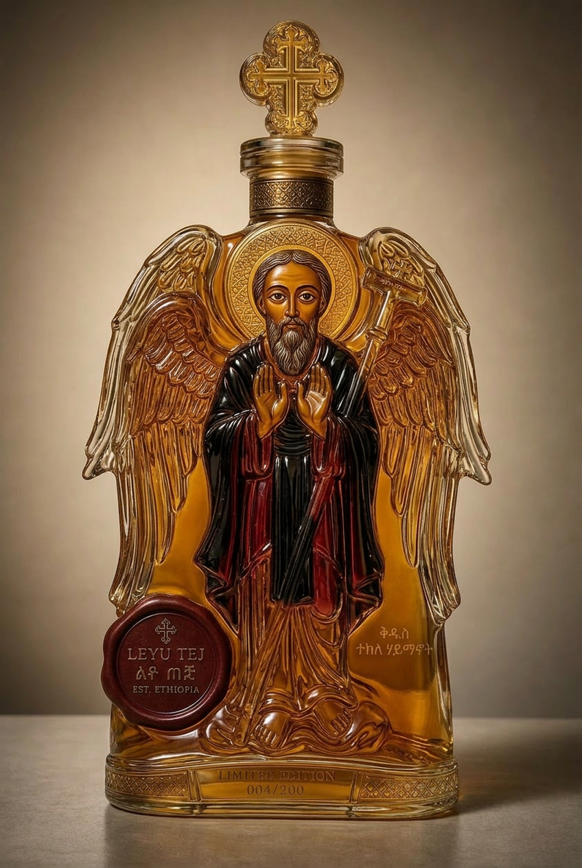 St. Tekle Haymanot — Leyu Tej hand-sculpted decanter